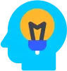 human mind with bulb image